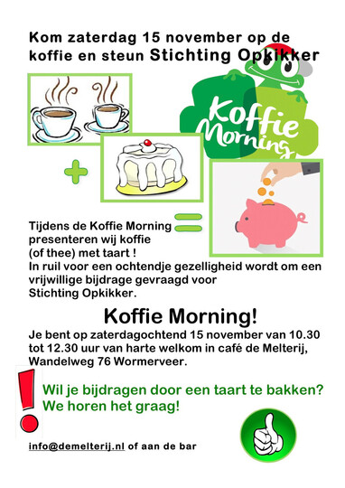 Koffie en Taart voor Opkikker